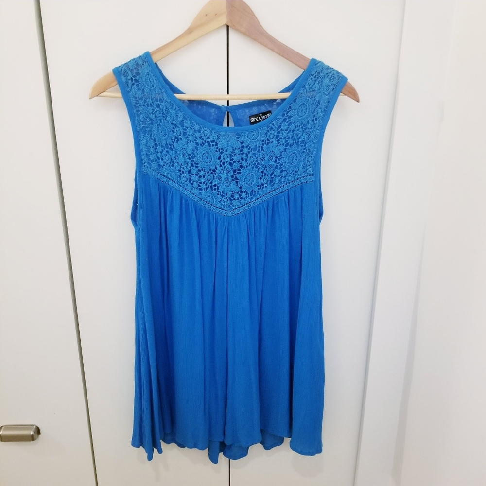 3/$45 | Blue Sleeveless Blouse Top Shirt